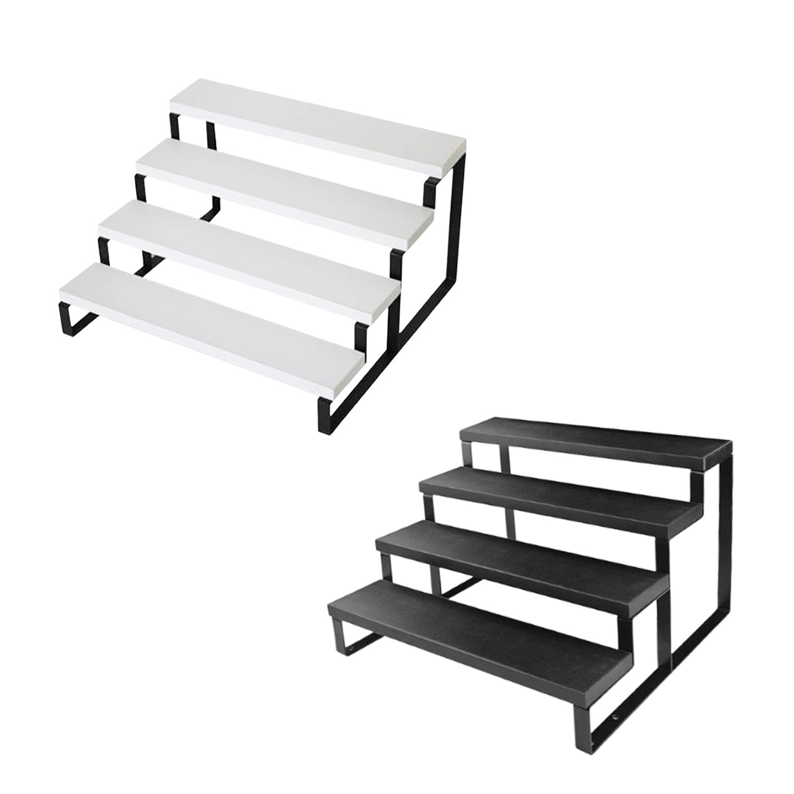 Display Risers Set - 4段式ライザーディスプレイスタンド 鉄製香水ラック 化粧品、コレクション、ジュエリー用