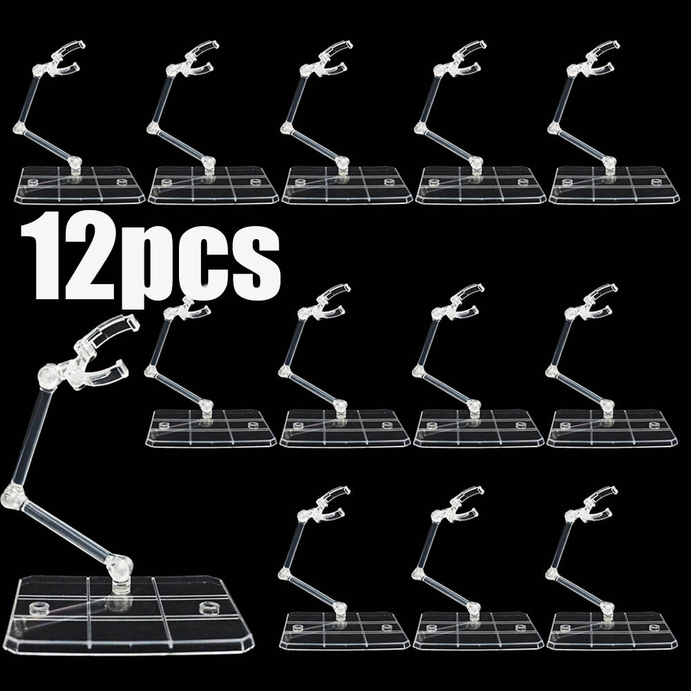 Action Figure Stand - 12個入り HG144 調整可能なアクションフィギュア用ディスプレイスタンド、人形モデル用台座