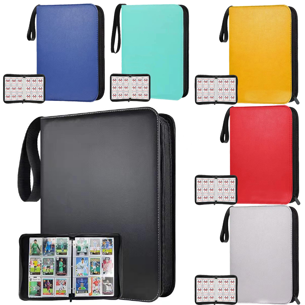 Card Penny Sleeve - トレーディングカードバインダー アルバムフォルダー スリーブ付き 両面ポケット プレミアム9ポケット PUカードコレクションバインダー