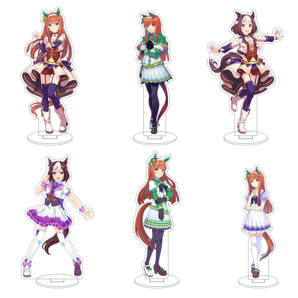 Figma Stand Set - 16CM アニメ ウマ娘 プリティーダービー キタサンブラック サトノダイヤモンド