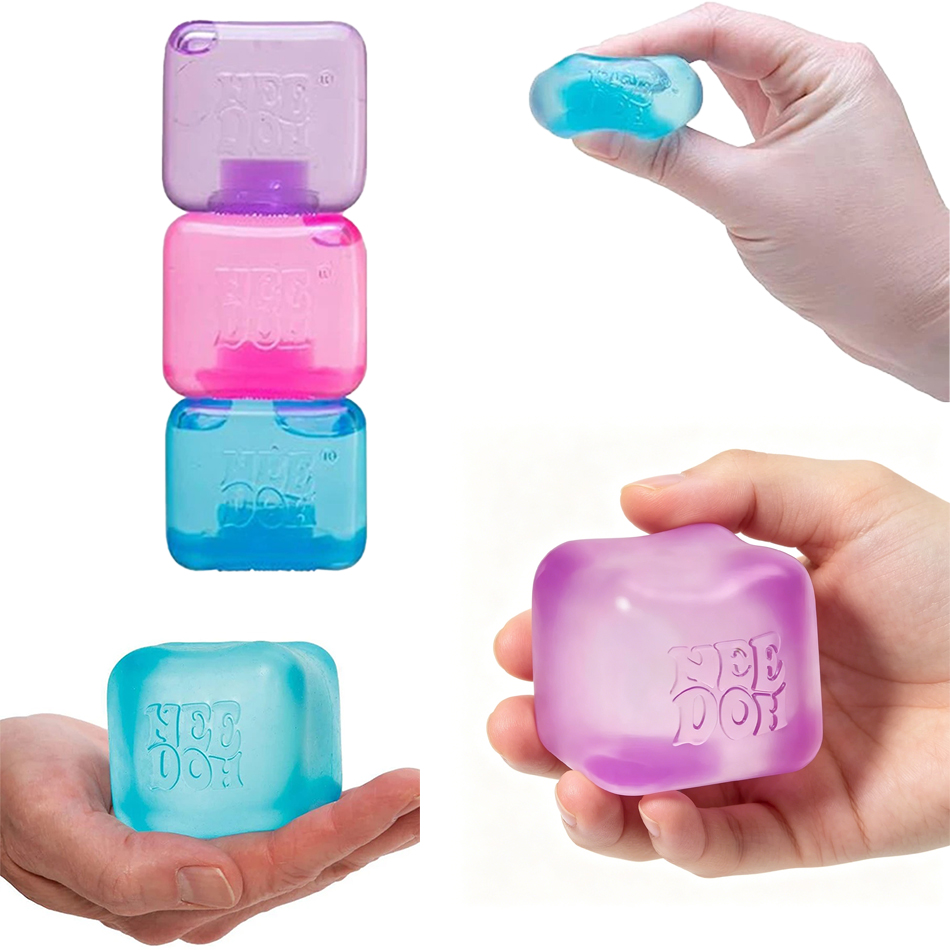 Fidget Cube Original - 1-4個入り シリンニーボー ナイスキューブ、感覚玩具、抗ストレスブロック、ストレス解消ジグソー、圧力緩和、子供向けお土産