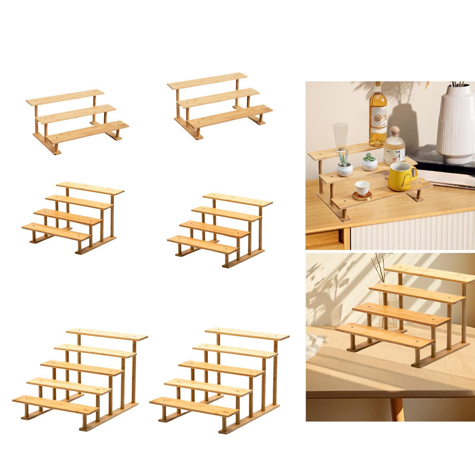 木製のジュエリー展示スタンド。香水、イヤリング、ネックレス、 - Display Risers Set のレビューと価格