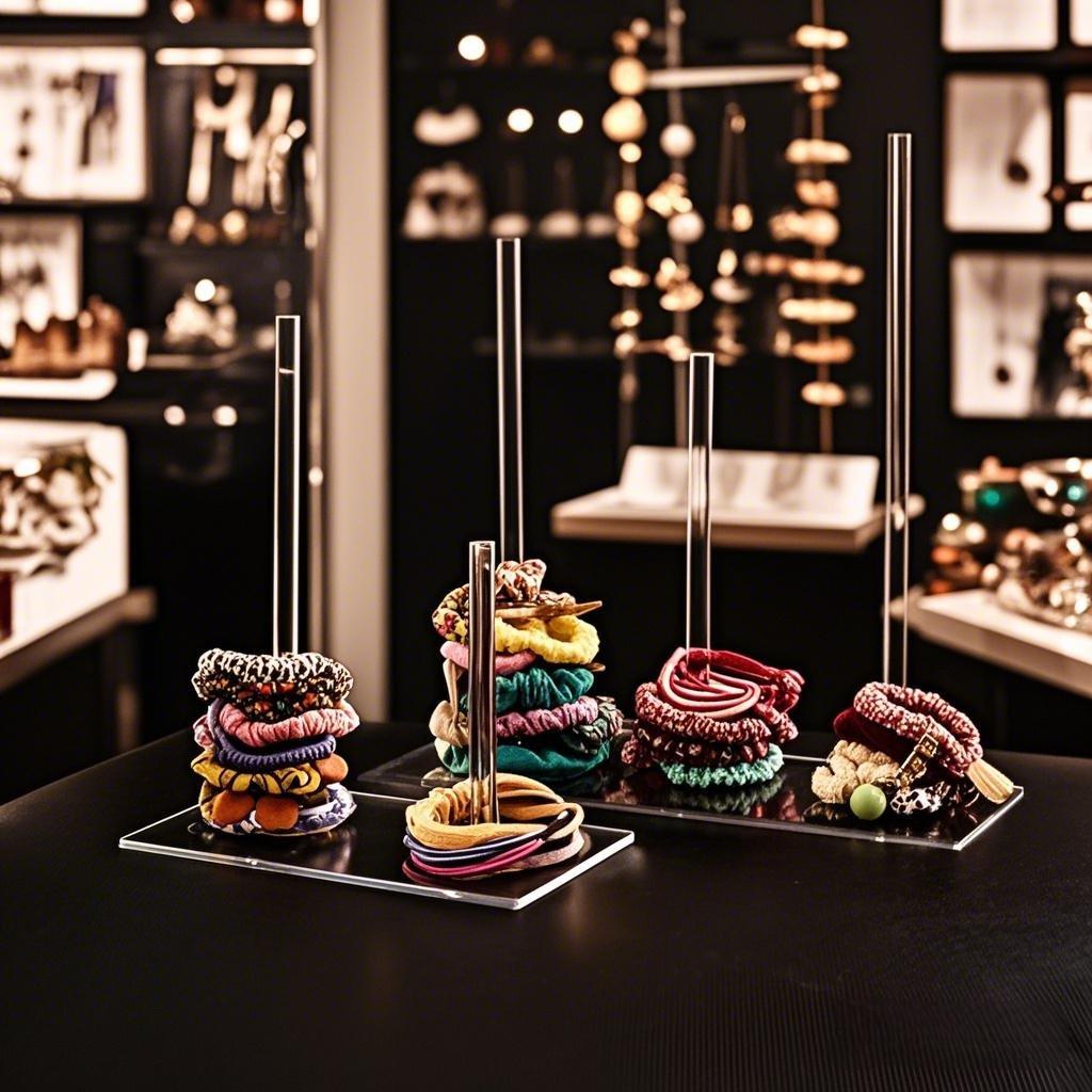 アクリルヘッドバンドホルダースタンド透明シュシュ収納スタンド - Display Case Acrylic のレビューと価格