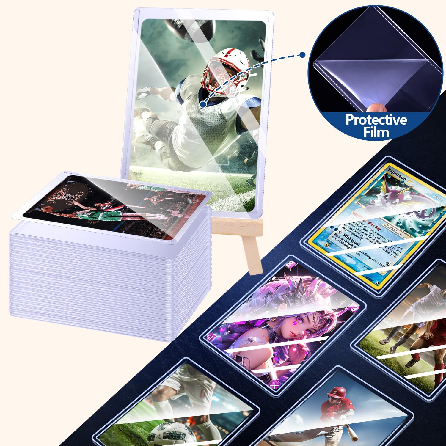 25～50枚収納可能な、傷防止機能付きのカードスリーブ。遊戯 - Card Penny Sleeve のレビューと価格