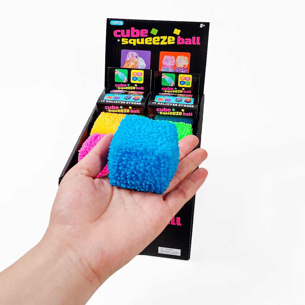 12個入りTPR製小麦粉入りキューブスクイーズボール パステ - Fidget Cube Original のレビューと価格