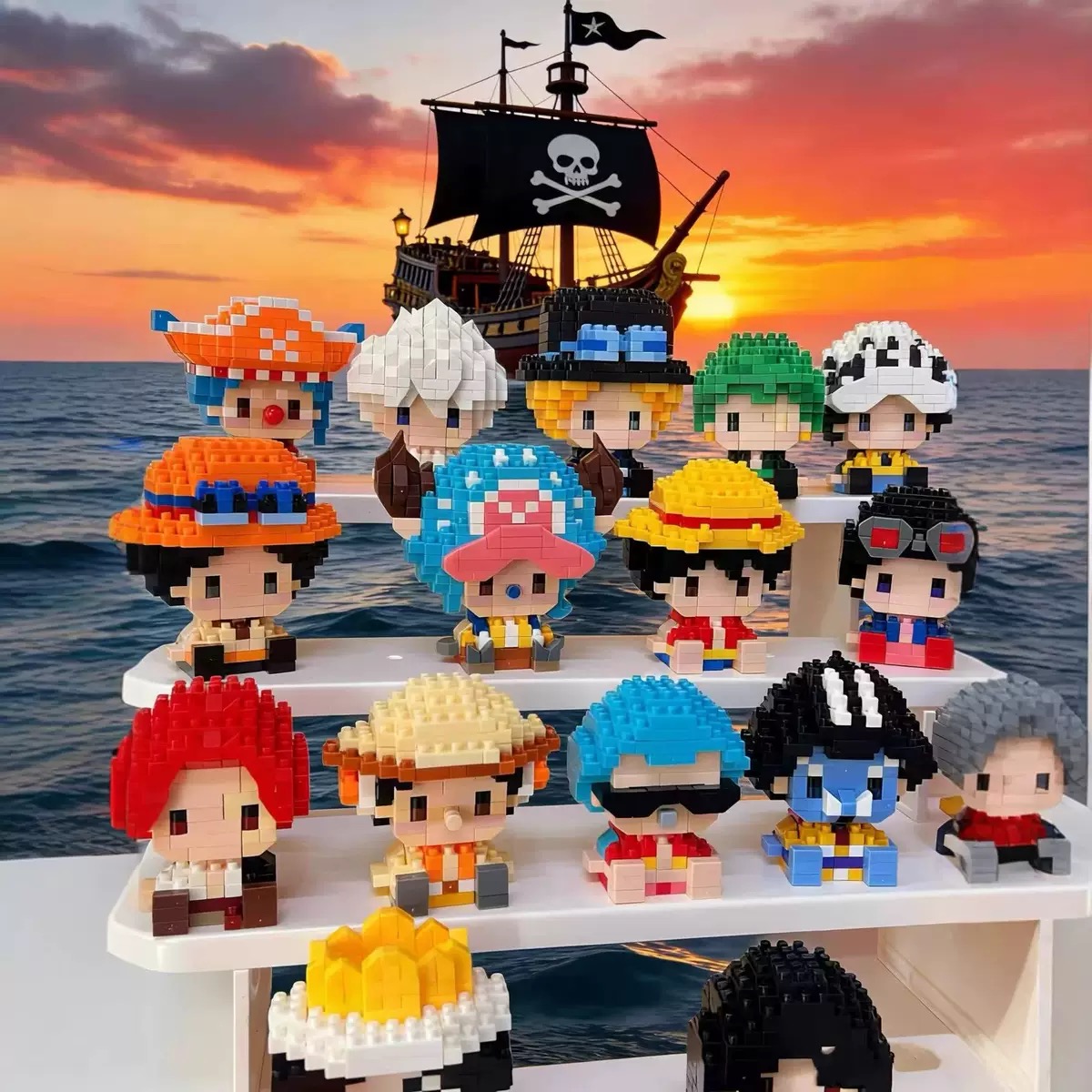 ONE PIECE 太陽の神ニカ ルフィ マイクロアクション - Building Block Mini のレビューと価格